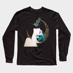 Butterfly Kiss Art Deco Woman Long Sleeve T-Shirt